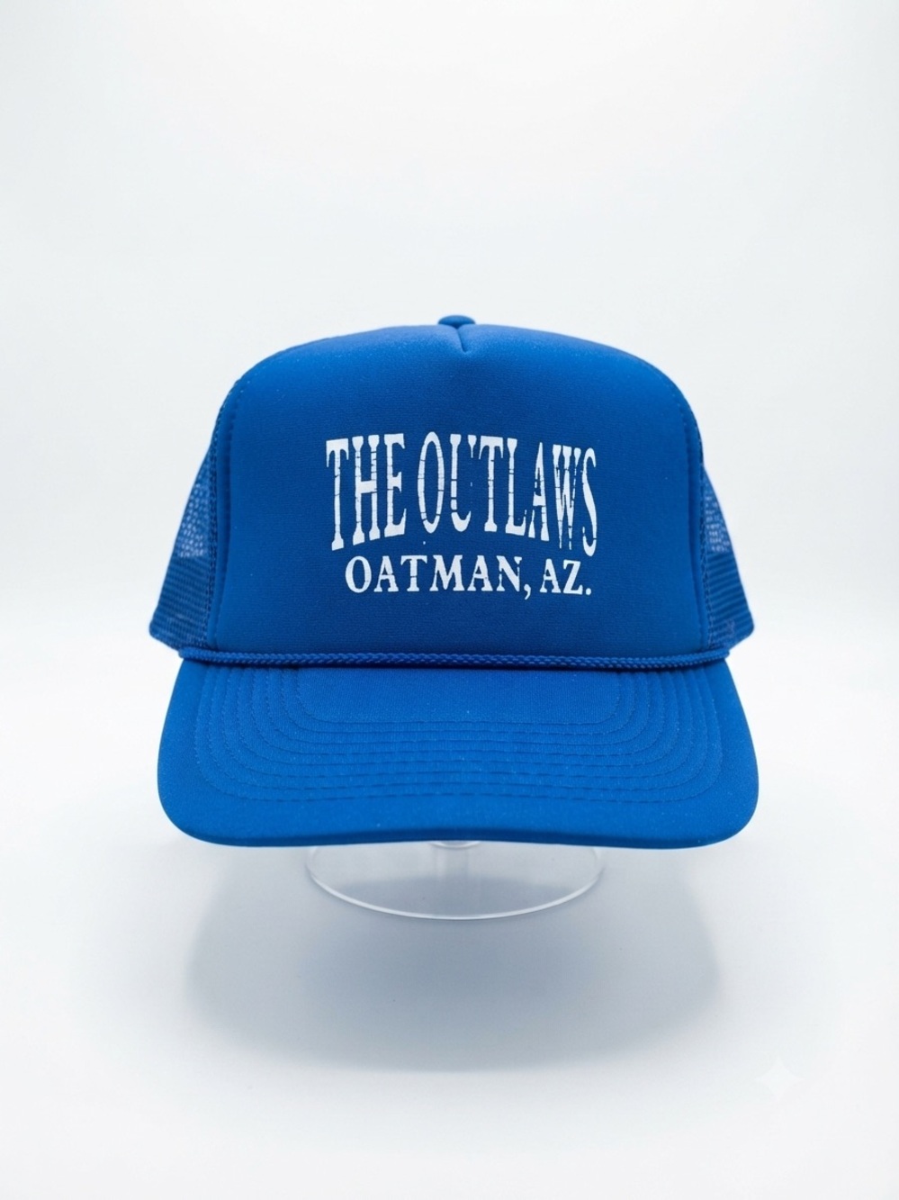 Vintage The Outlaws Oatman AZ Trucker Hat Snapback Blue Mesh Cap